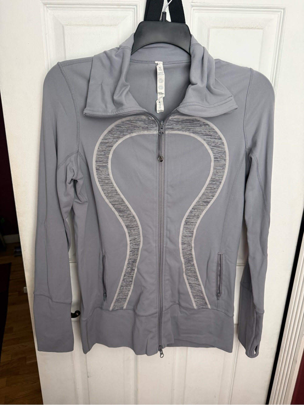 lululemon athletica Light Gray Sculpted Zip Jacket